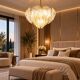 Amazing Large Murano Glass Gold Leaves Chandelier
