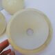 Lot de 3 globes en verre blanc opaque