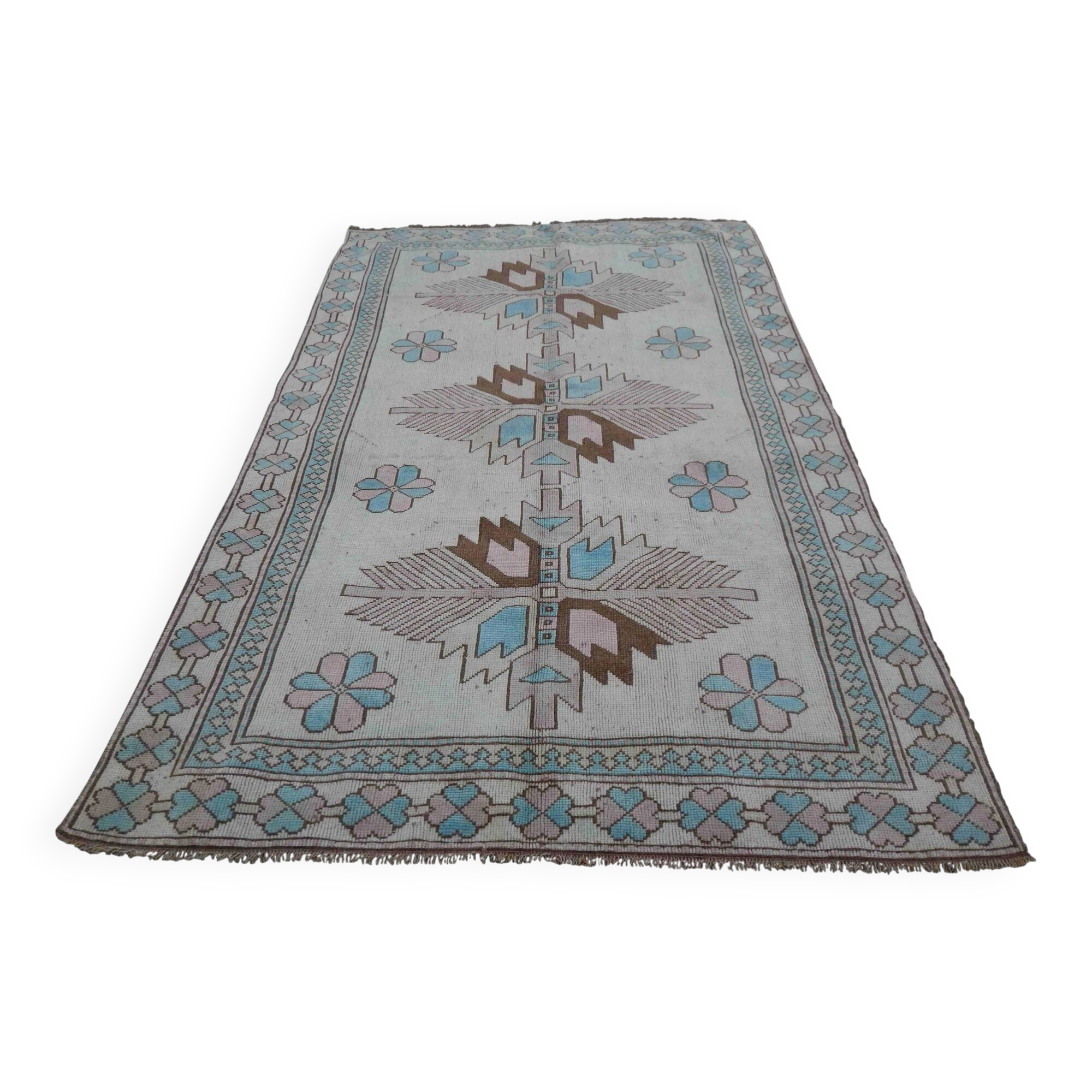 Vintage Turkish hallway rug 151x238 cm