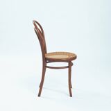 chaises de bistrot anciennes Thonet n° 14 118 en bois courbé et sangles, 1880, lot de 3