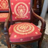 Period armchair Restoration in solid carved mahogany