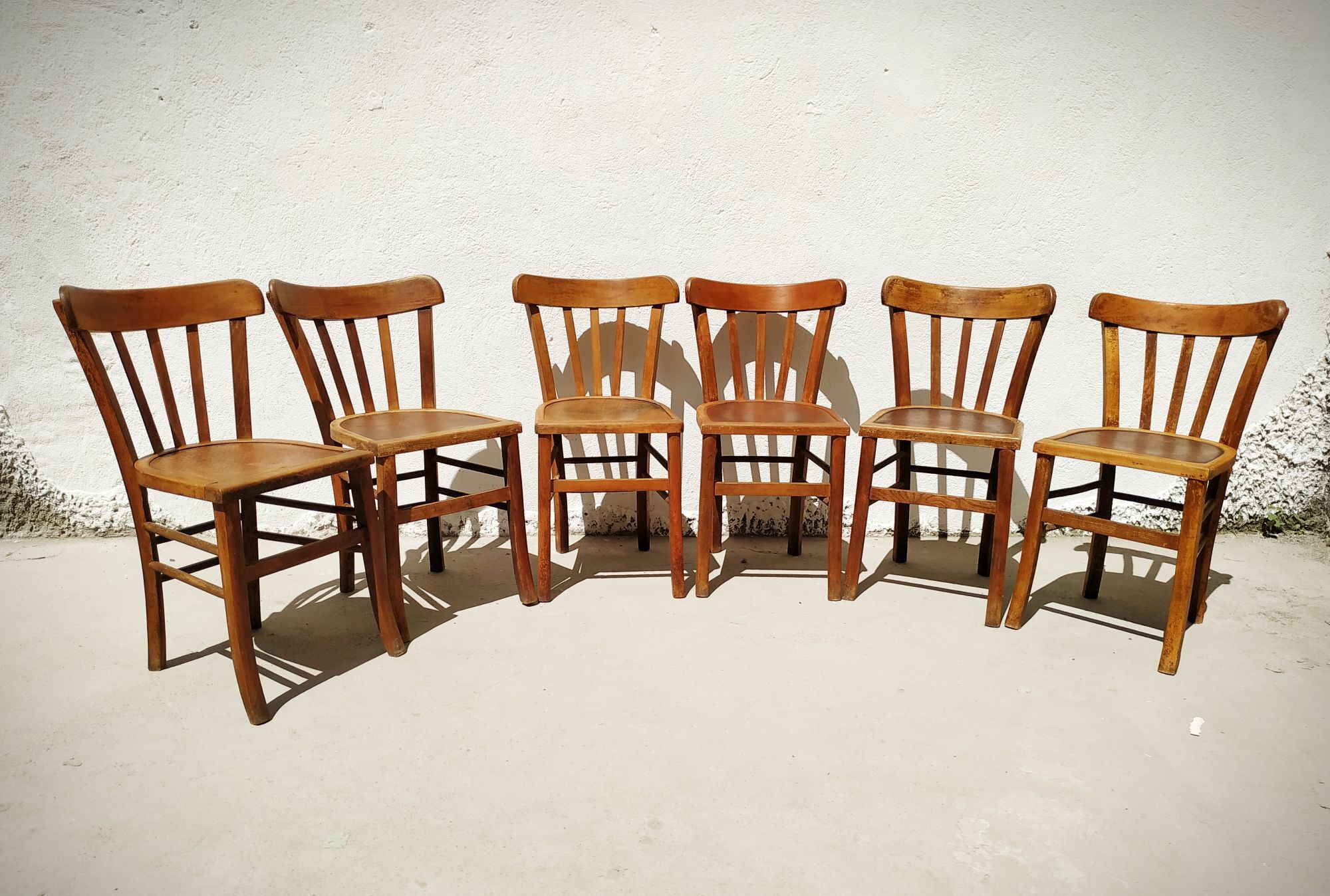 Series of six bistro chairs