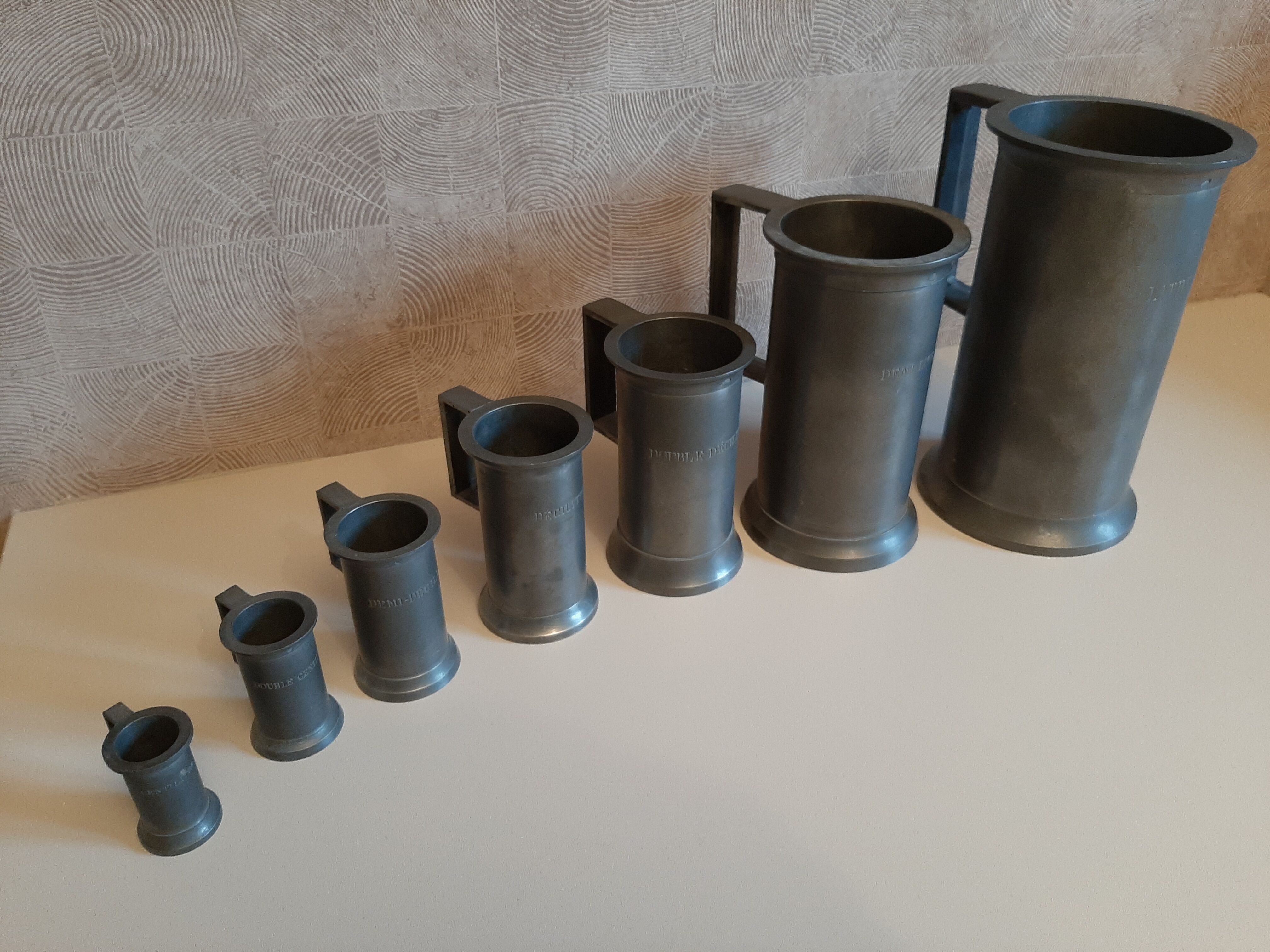 Seven jr stamped tin bars with punches