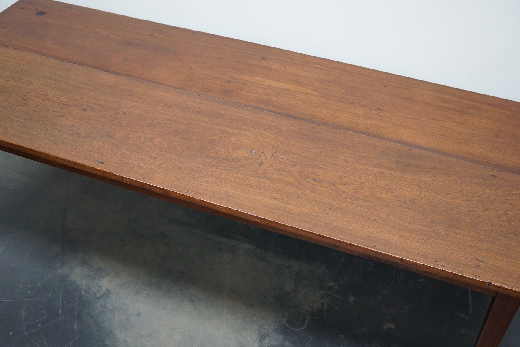 Large Antique 19th Century English Rustic Farmhouse Teak Dining Table