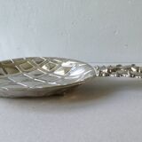 Trinket bowl in silver metal, pineapple shape, years 70