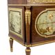 Empire style chest of drawers in lacquer, bronze and marble. Nineteenth century.