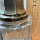 Antique crystal bottle and silver frame diamond punch perfume