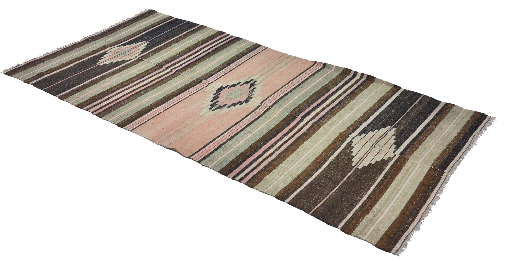 Anatolian handmade kilim rug 270 cm x 130 cm