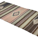 Anatolian handmade kilim rug 270 cm x 130 cm