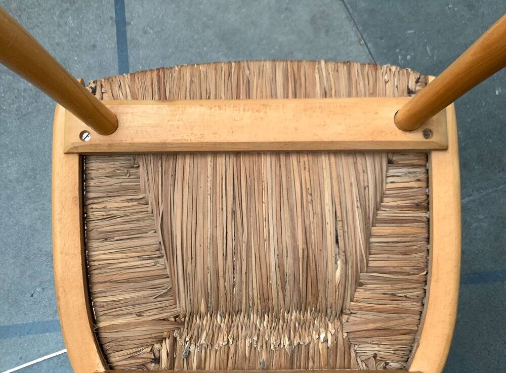 Mid-Century rocking chair model WK-S 7 in beech by Arno Lambrecht for Wk Möbel, 1950s.