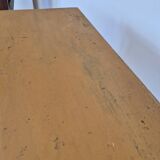 Shop/trade table in old fir 1950s -1m