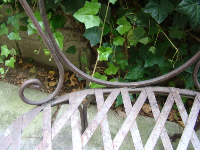 Old wrought iron bench