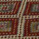 Grand Turkish Kilim Usak Vintage 200x327 cm Geometric Handwoven
