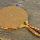 Rattan handle mirror