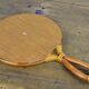 Rattan handle mirror
