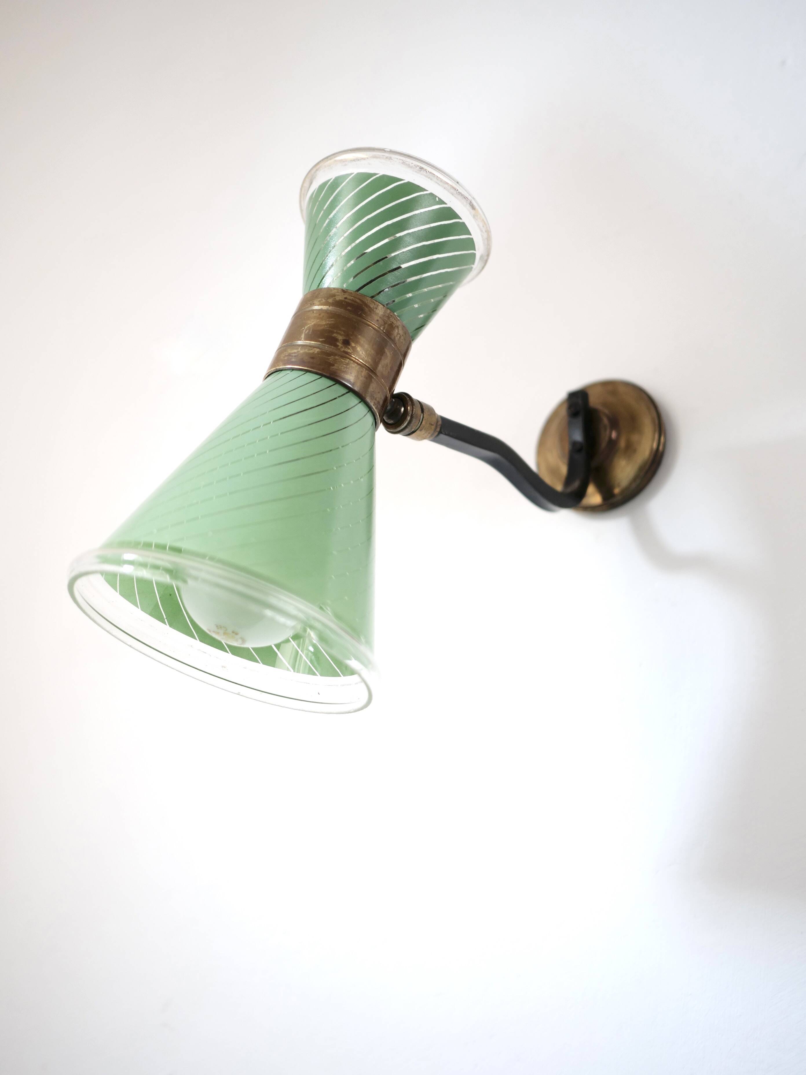 Diabolo glass wall lamp 1950