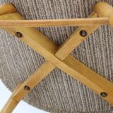 1970s Pair of Shell Beech Chairs, Czechoslovakia