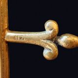 Lampe, pied col de cygne bronze monogrammé hl verrerie daum ‡ nancy 1904-14