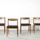 Set Of 4 Midcentury McIntosh Teak And Leatherette Chairs. Vintage Modern