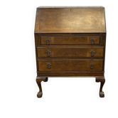 1930s English walnut secretary
