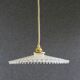 pendant light in antique glass - opaline - white - new socket and cable