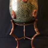 Anthropomorphic vase 68 cm ceramic and wrought iron