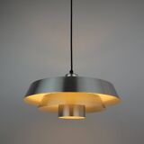 Pair of 2 Danish vintage Nova pendant lamps by Jo Hammerborg, Fog og Morup