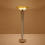 Emilio Lancia floor lamp mirror painted wood brass around 1940