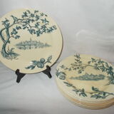 Lot of 8 flat plates iron earth Sce Maurice