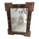 Tramp art mirror 1900 folk art France
