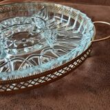 Compartments dish on metal base