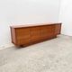 Enfilade by Robert DEBIEVE in mahogany veneer and brass, France 1950.