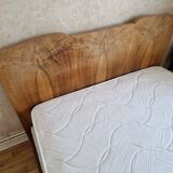 Flamed wood furniture from the 1940s, Art Deco style.