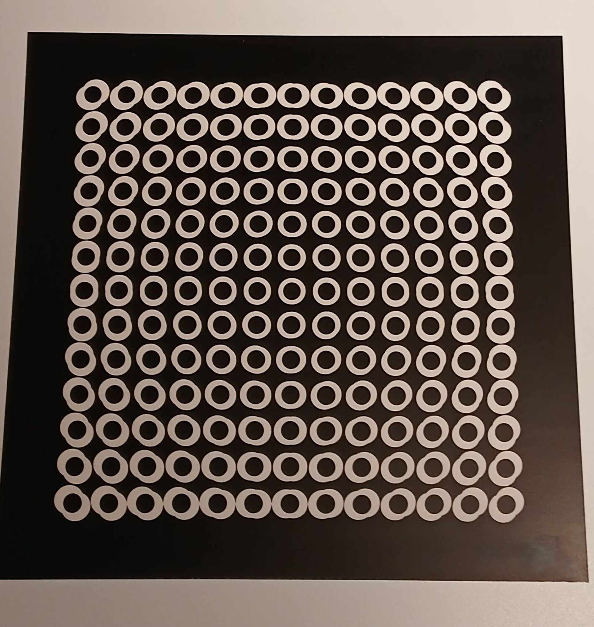 Vasarely silkscreen print - "Deep Kinetics" - 3D Illusion & Black and White