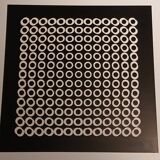 Vasarely silkscreen print - "Deep Kinetics" - 3D Illusion & Black and White