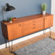 Restored Teak 1960s Avalon Retro Sideboard Hairpin Legs
