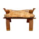 Tabouret en peau de chameau années 1960