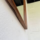 Miroir scandinave en teck massif 1970