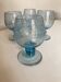 Set of 4 glasses cups on foot in bulled glass from Biot 1960