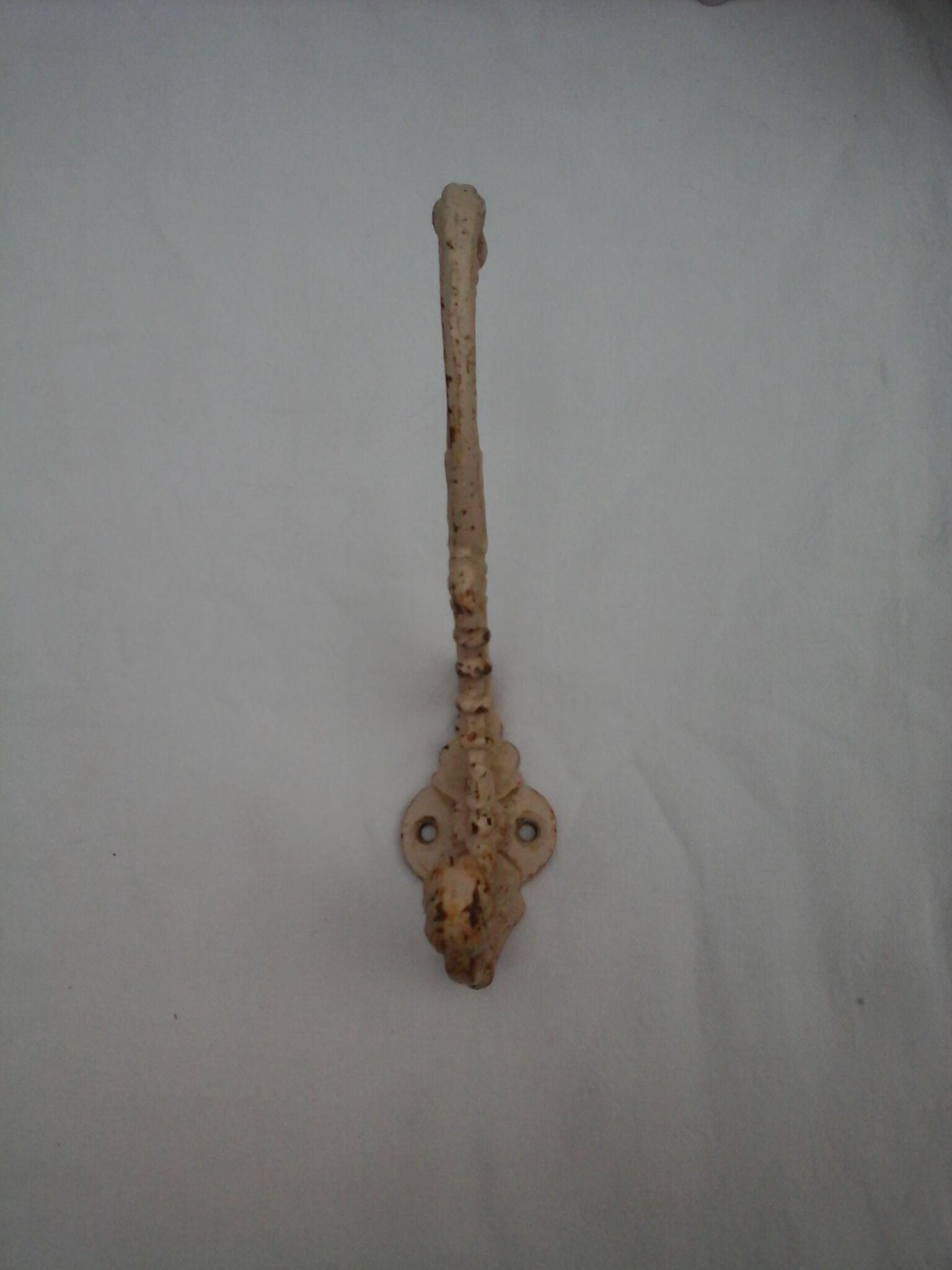 Chiseled cast iron patère