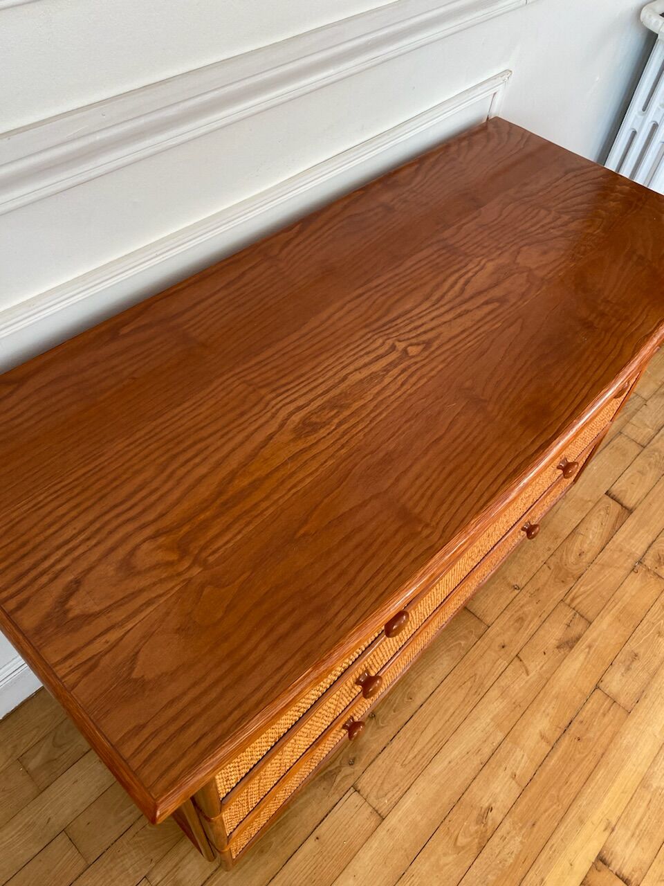 Rattan chest of drawers