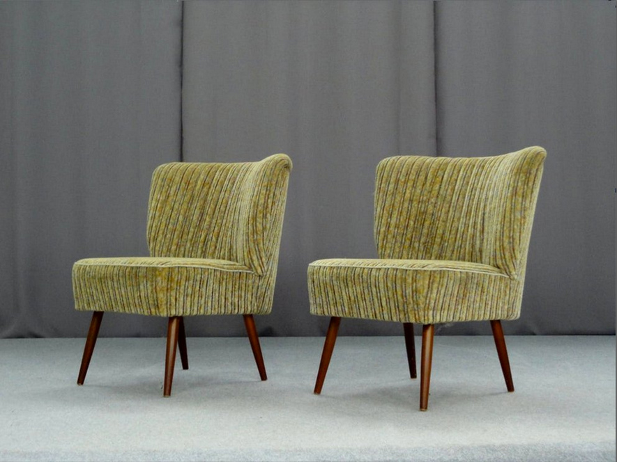 Pair of armchairs, velvet 1950