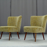 Pair of armchairs, velvet 1950