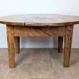 Round walnut coffee table