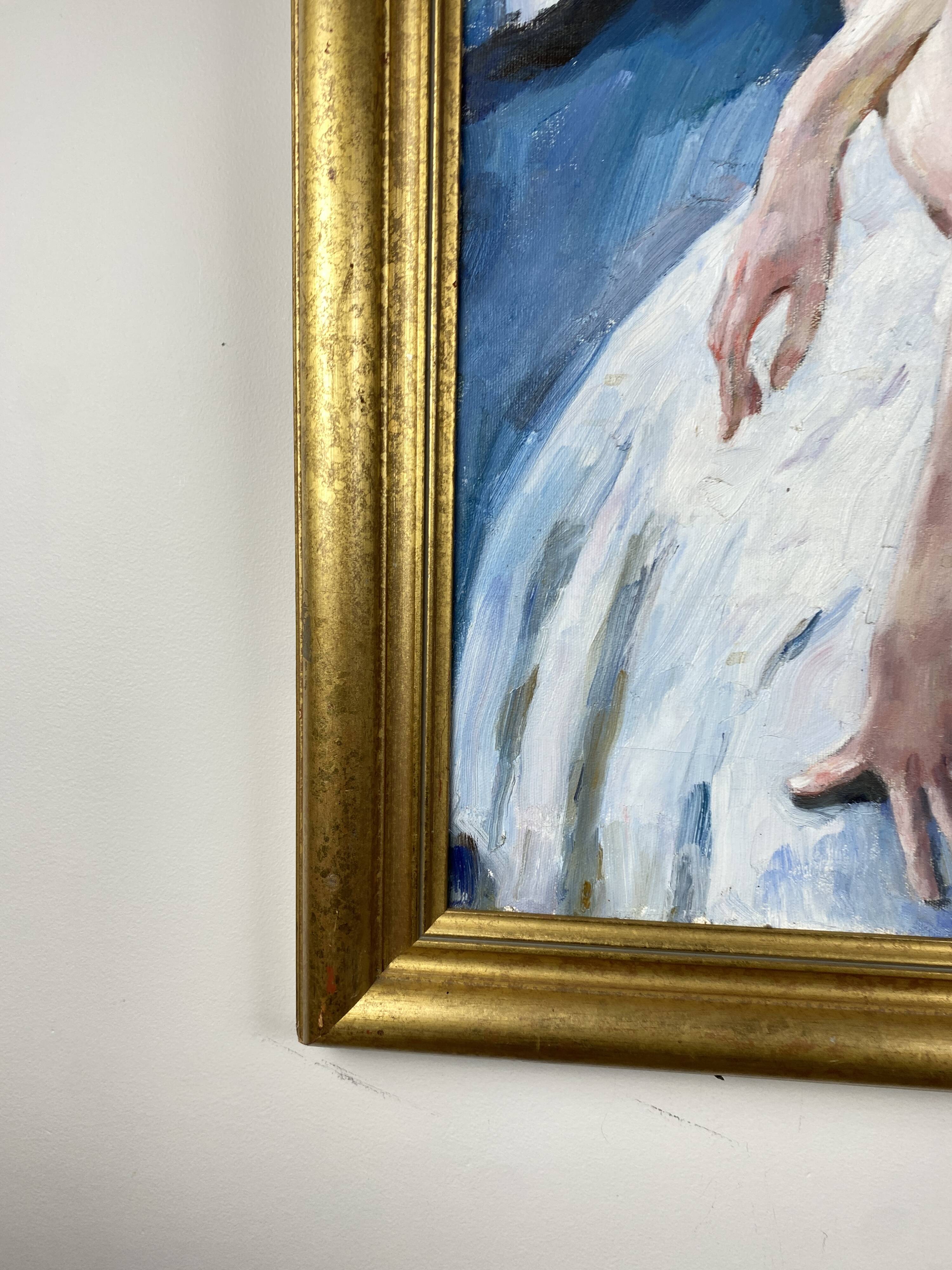 Large Painting Oil on canvas Russian school Hykano H.