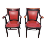 Ensemble de deux fauteuils originaux Thonet par Adolf Loos