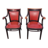 Ensemble de deux fauteuils originaux Thonet par Adolf Loos