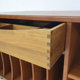 Scandinavian modern teak record player cabinet, Denmark 1960's