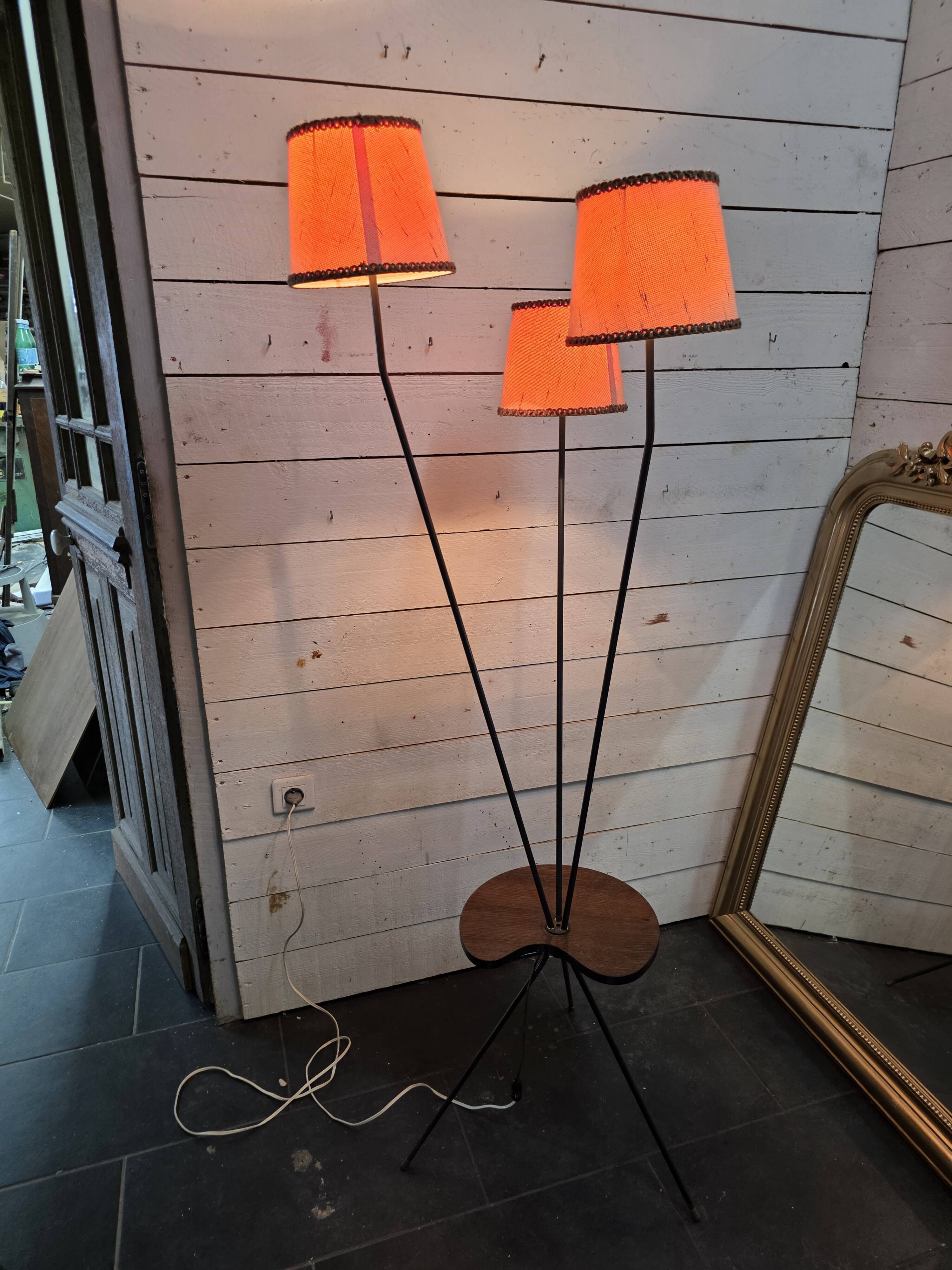 1950s/60s tripod floor lamp with 3 lights.