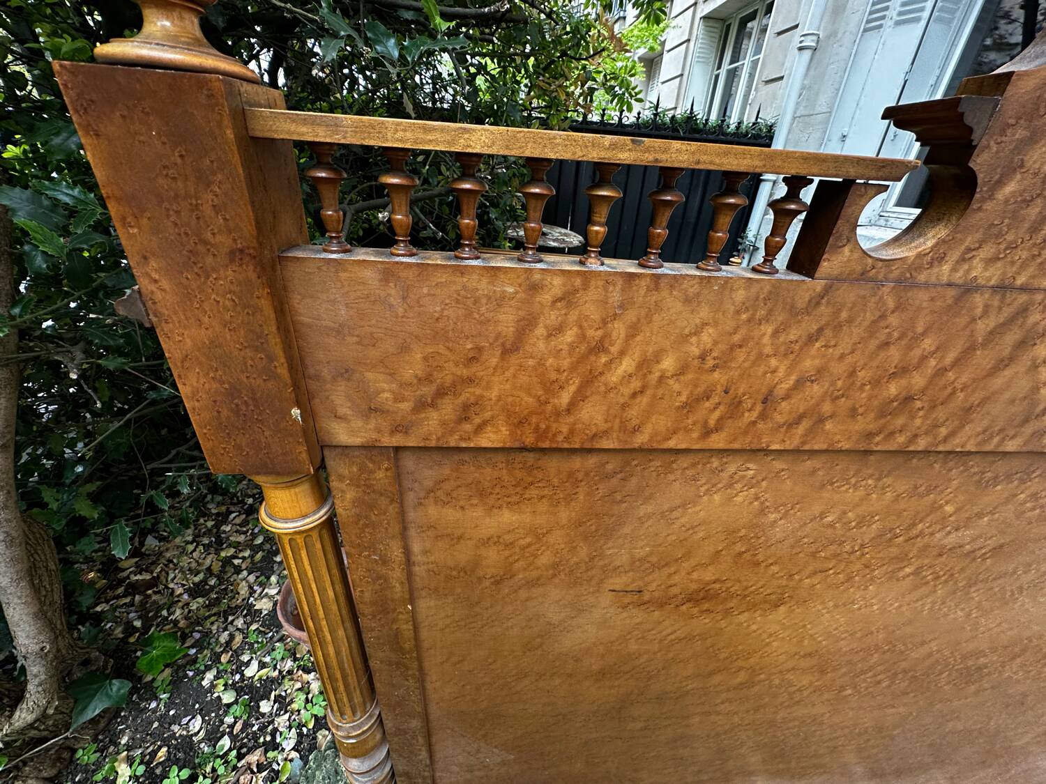 Louis Philippe wood briar bed, Restoration, 19th century